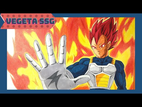 Drawing Vegeta Super saiyan GOD| STEP BY STEP - YouTube