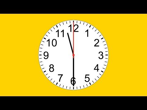 30 MIN   TIMER & ALARME   1080p   analog clock   BACKGROUND YELLOW  SIMPLE CLOCK