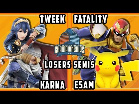 DHATL18 Smash 4 - ESE | Fatality & PG | ESAM Vs. Tweek & Karna - Wii U Doubles Losers Semis