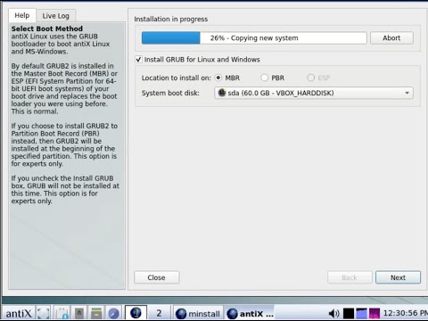 antiX Linux Installation Schritt für Schritt