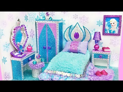 DIY Miniature Dollhouse Room Collection ~ Frozen Room Decor Video