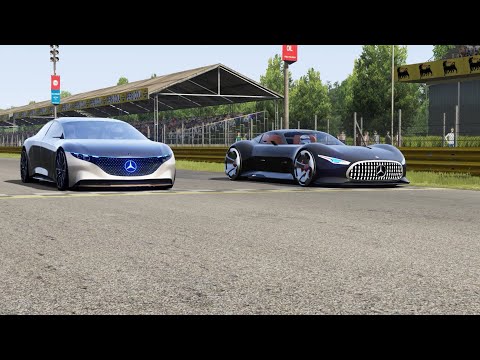 Mercedes-Benz Vision EQS vs Mercedes-Benz AMG Vision GT at Monza Full Course