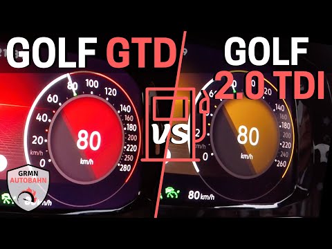 VW Golf 8 GTD vs Golf 8 2.0 TDI ⛽ FUEL CONSUMPTION TEST - GTD thirstier?
