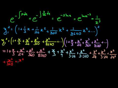 Solução em torno de um ponto singular regular. Exemplo 2
