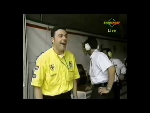 1994 Formula 1 @ Pacific - Verstappen Spins Immediately After Pitstop