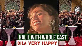 Halil Ibrahim Ceyhan With Whole Cast !Sila Turkoglu Very Happy