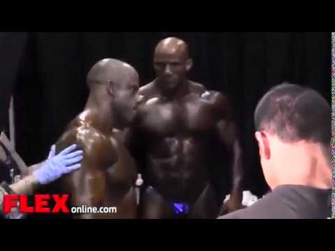 2013 Mr Olympia Backstage GETTING READY FOR PRE JUDGING