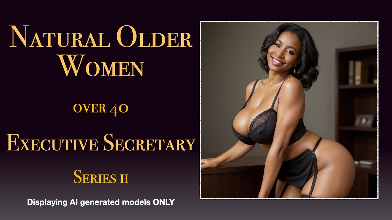 4K AI  Natural Older Woman over 40 Executive Secretary Series II