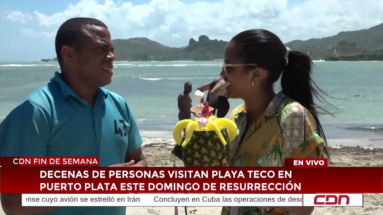 Decenas de personas visitan Playa Teco en Puerto Plata este Domingo de Resurrección