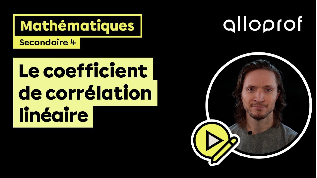 Le coefficient de corrélation linéaire - Explication