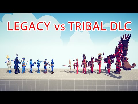 LEGACY TEAM vs TRIBAL DLC TEAM - Totally Accurate Battle Simulator TABS