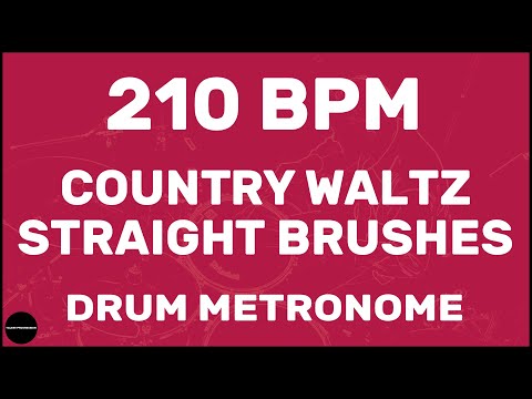 Country Waltz Straight Brushes | Drum Metronome Loop | 210 BPM