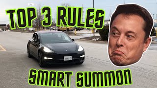 Top 3 Rules for Using Tesla Smart Summon - FSD Beta v11.3.1 - 2022.45.10