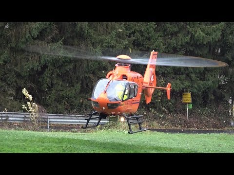 RTH Christoph 3 Luftrettung Köln startet in Hennef-Lichtenberg am 19.11.17
