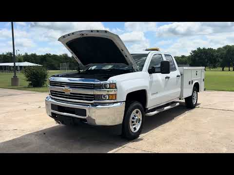 2016 White /Gray Chevrolet Silverado 2500HD Work Truck Double Cab 2WD (1GC2CUEG7GZ) with an 6.0L V8 OHV 16V FFV engine, 6A transmission, located at 17760 Hwy 62, Morris, OK, 74445, (918) 733-4887, 35.609104, -95.877060 - 2016 CHEVY SILVERADO 2500 HD 2WD BI-FUEL SYSTEM THAT RUNS ON CNG OR GASOLINE WITH 6.0L V8 ENIGINE. IT FEATURES POWER LOCKS, POWER WINDOWS, MANUAL SEATS, CLOTH INTERIOR, CRUSIE CONTROL, TRACTION CONTROL, TRAILER BRAKES, AM/FM RADIO, NO BACK SEAT HAS OPEN TOOL BOX, AND TOOL BED. ONLY 147,236 MILES WIT - Photo#1