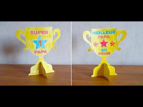 DIY Fête des pères | Fabriquer une coupe Super Papa | Activité Créative Enfant