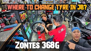 Changing Tyre In JB Zontes 368G First Time