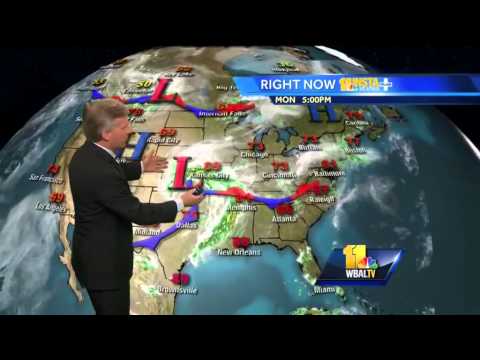 Mostly cloudy conditions, scattered showers possible