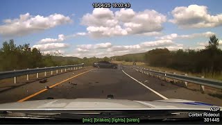 Pursuit/Crash US-270 Theft Suspects Hot Springs Arkansas State Police Troop K Traffic Series Ep 1698
