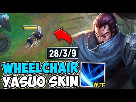 Yasuo but I'm in a wheelchair and casually drop 28 kills (HILARIOUS YASUO SKIN)