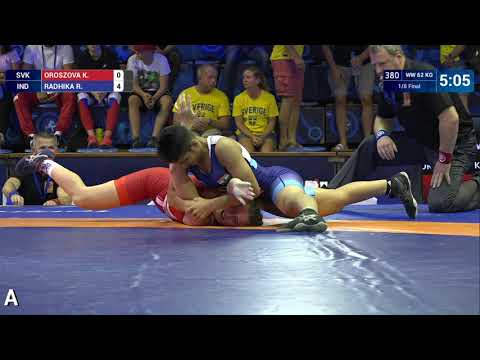 1/8 WW - 62 kg: K. OROSZOVA (SVK) v. R. RADHIKA (IND)