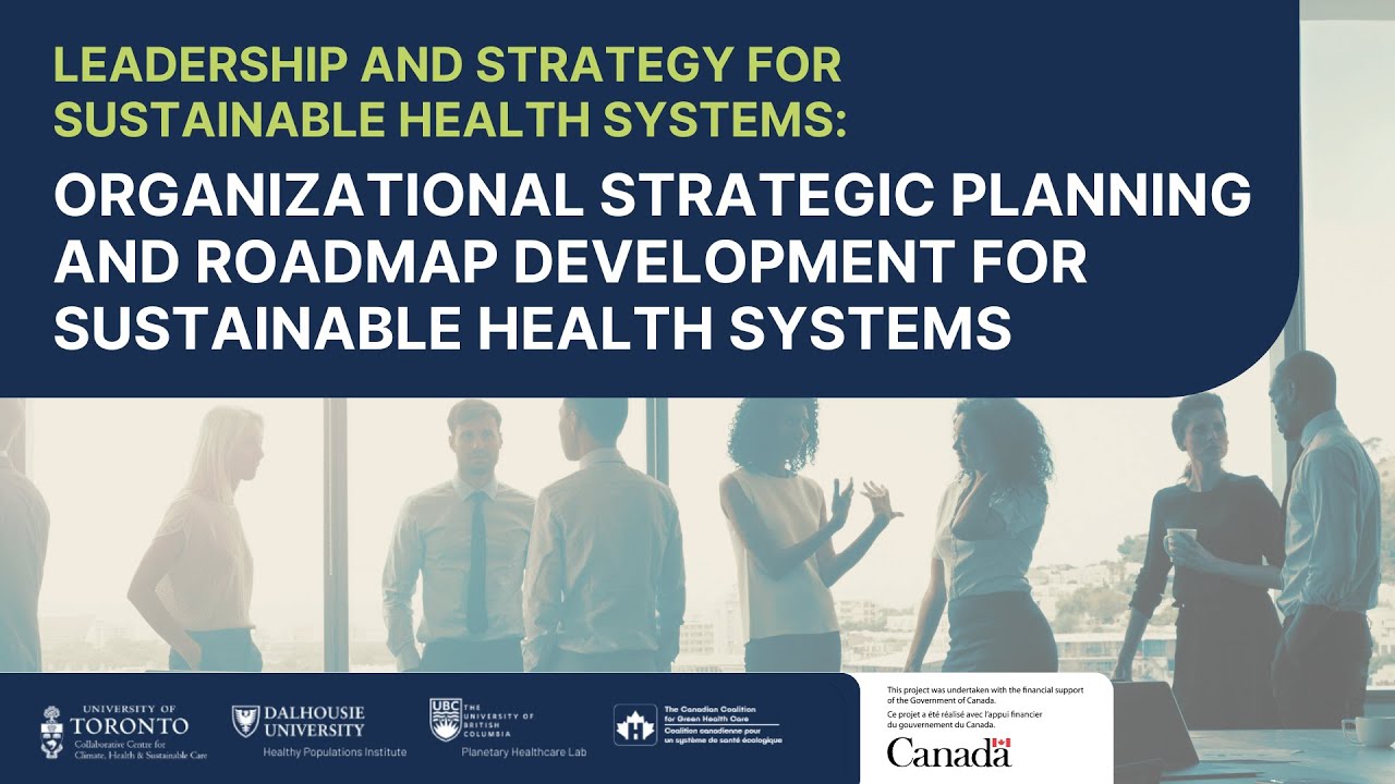 Organizational strategic planning and roadmap development for sustainable health systems