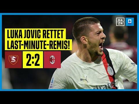 Jovic rettet das Remis für Milan kurz vor Schluss: Salernitana - AC Mailand 2:2 | Serie A | DAZN