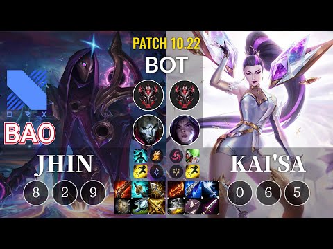 DRX BAO Jhin vs Kai'Sa Bot - KR Patch 10.22