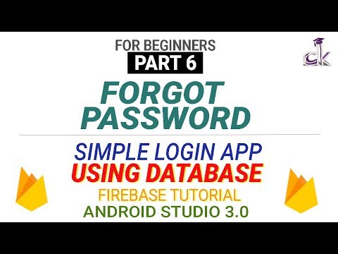 Simple Login App Using Database (PART 6) - Forgot Password! (Android Studio 3.0)
