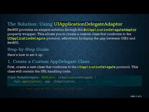 How to Implement UIApplicationDelegate in Your SwiftUI App