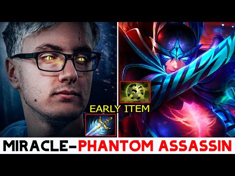 MIRACLE- PHANTOM ASSASSIN! FALCON BLADE, ORB OF CORROSION EARLY ITEMS VS W33 BATRIDER | DOTA 2 MICRO