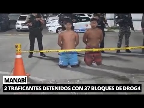 Detienen a 2 traficantes junto con 37 bloques de SSF en Manabí