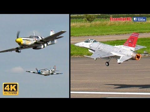 WW2 WARBIRDS and FAST TURBINE JETS CLOSE FORMATION DISPLAY [*UltraHD and 4K*] (BMFA NATS 2017)