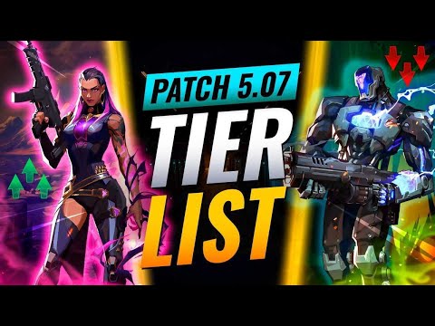 NEW UPDATE: BEST Agents Tier List! - Valorant Patch 5.07