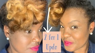 Two 5 Minute Quarantine Updos for Natural Hair