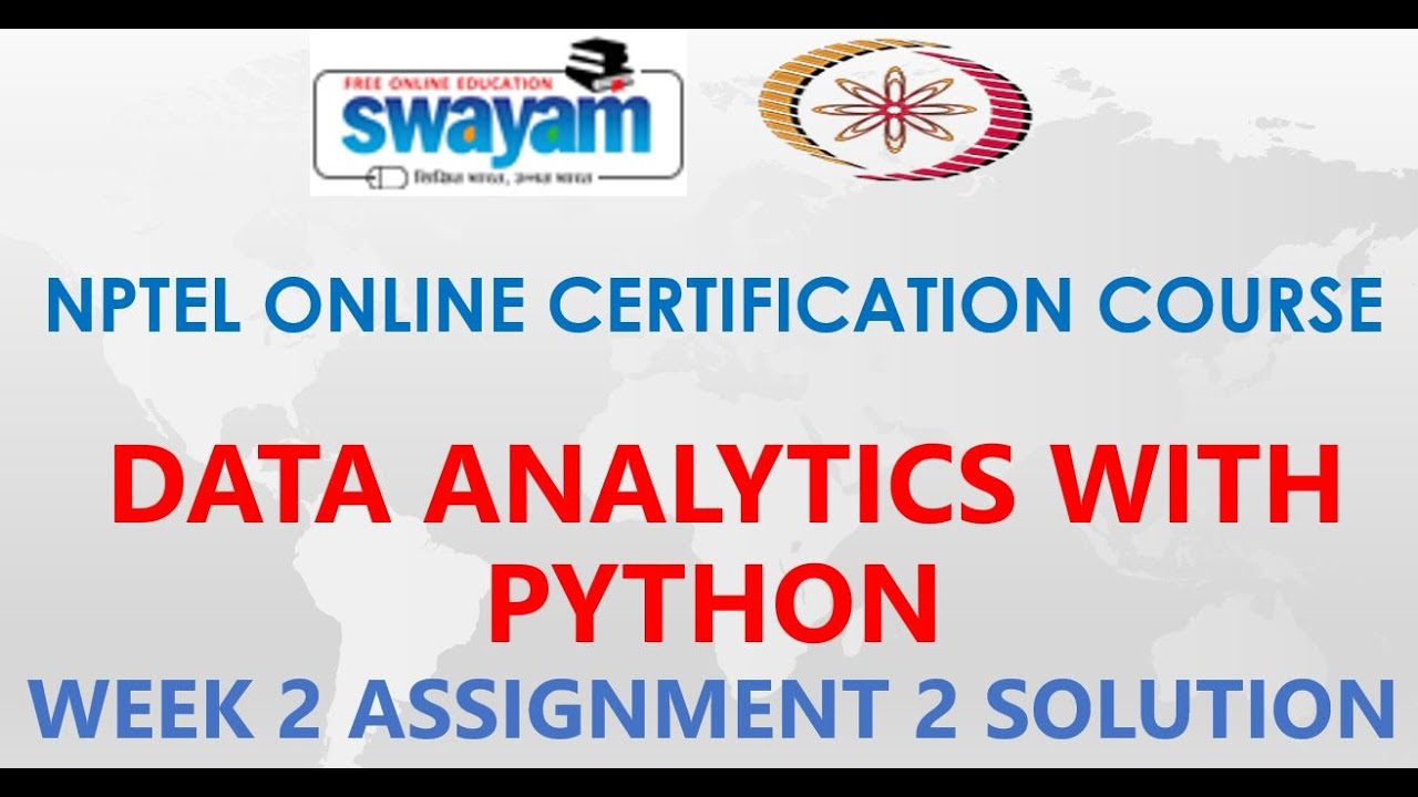 Data Analytics with Python | NPTEL | Week2 | Assignment 2 Solution | Jan2021