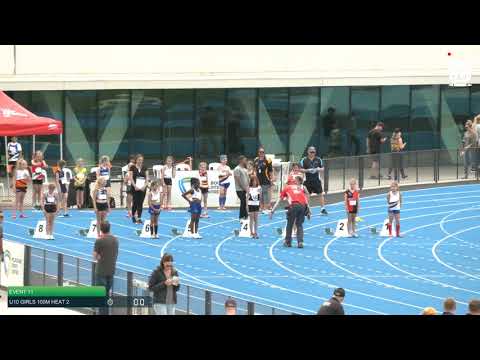 U10 Girls 100m Heat 2: 2021 State Combined Events Championships // LAVicTV