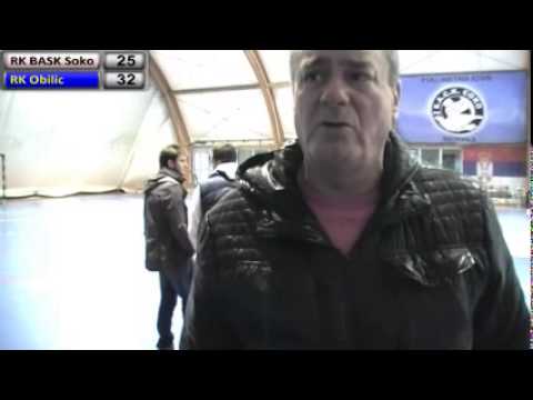 Izjava trenera RK Obilic posle utakmice VIII kola RK BASK Soko   RK Obilic