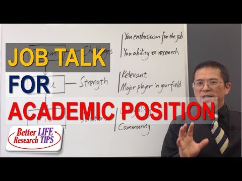 026 Job Interviews Presentation -  How To Do a Research Talk for Job Interview Video