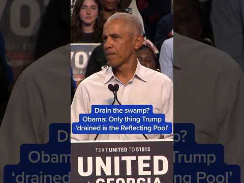 Drain the swamp? Obama: Only thing Trump 'drained is the Reflecting Pool'