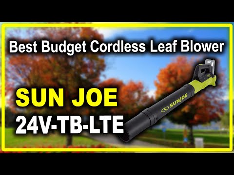 Sun Joe 24V-TB-LTE Cordless Compact Turbine Jet Blower - Best Budget Cordless Leaf Blower