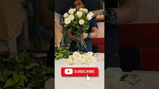 Download lagu how to make white rose flower bouquet white paper wrapping #diyflowers #ceilingrose #white rose mp3