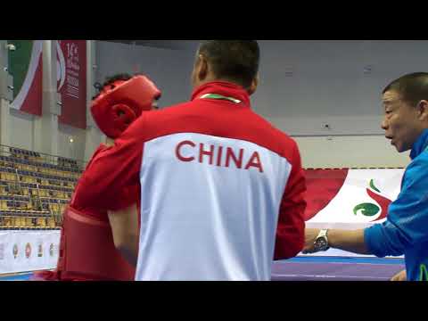 14th WWC - Men's Sanda 48kg Final - Yongjie WANG (CHN) vs Orkhan HATAMOV (AZE)