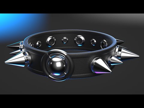 Cyberpunk Accessories Spike Choker / Necklace | FBX, OBJ, BLEND