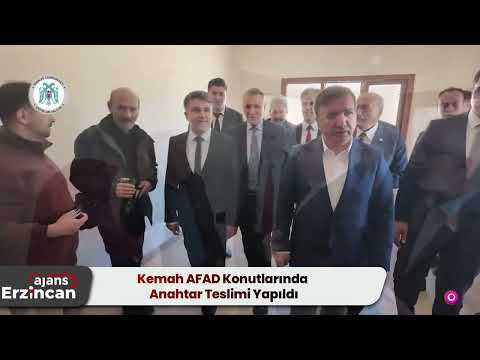Kemah AFAD Konutlarında Anahtar Teslimi Yapıldı