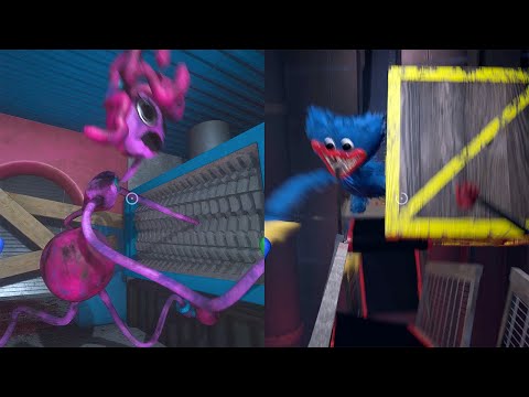 Huggy Wuggy vs Mommy Long Legs Chase Comparison - Poppy Playtime: Chapter 2