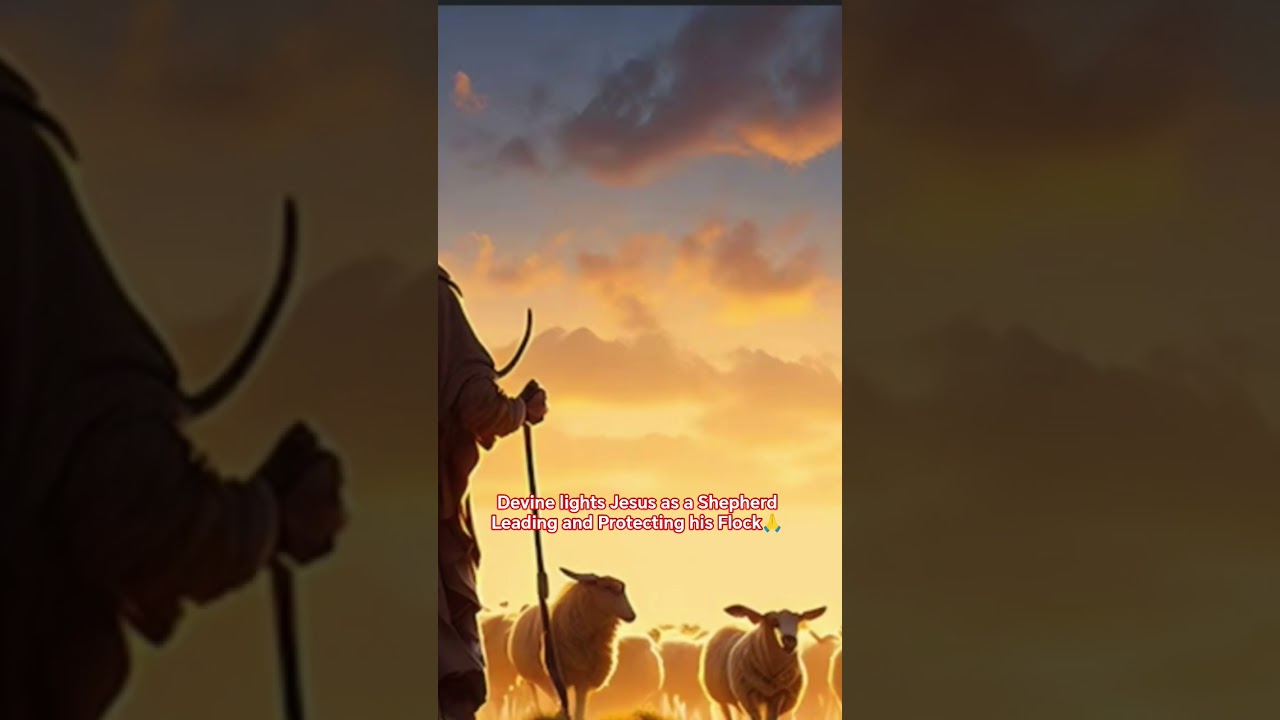 Devine light Jesus as a Shepherd Leading and Protecting his Flock🙏#jesuslovesyou #highlight