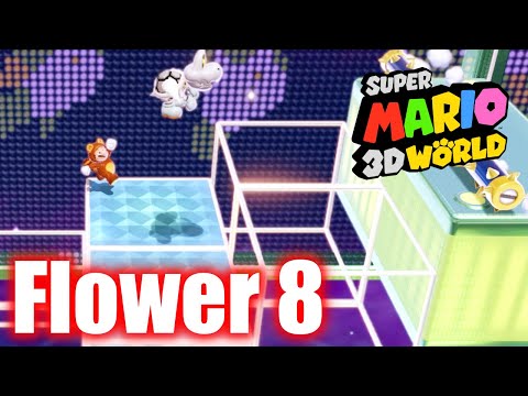 Super Mario 3D World - World Flower 8 - Blast Block skyway - All Stars 100% Gameplay Walkthrough