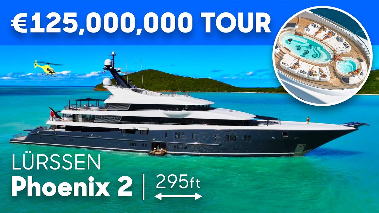 Most Expensive MegaYacht Tour! With Helipad & Cinema! 🚁🍿