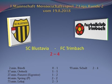 1.Mannschaft Meisterschaft 2.Liga SC Blustavia - FC Trimbach